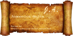 Joanovics Anita névjegykártya